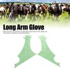 50Pcs Disposable Long Arm Glove PE Green Veterinary Examination Artificial