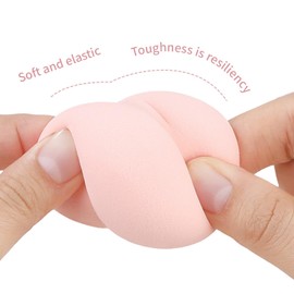 8 Pcs Makeup Sponge Set 3 Shapes Beauty Blender Kit for Liquid Foundation Powder Cream & Sunscreen Latex-Free Cosmetic Applicators with Ergonomic Design