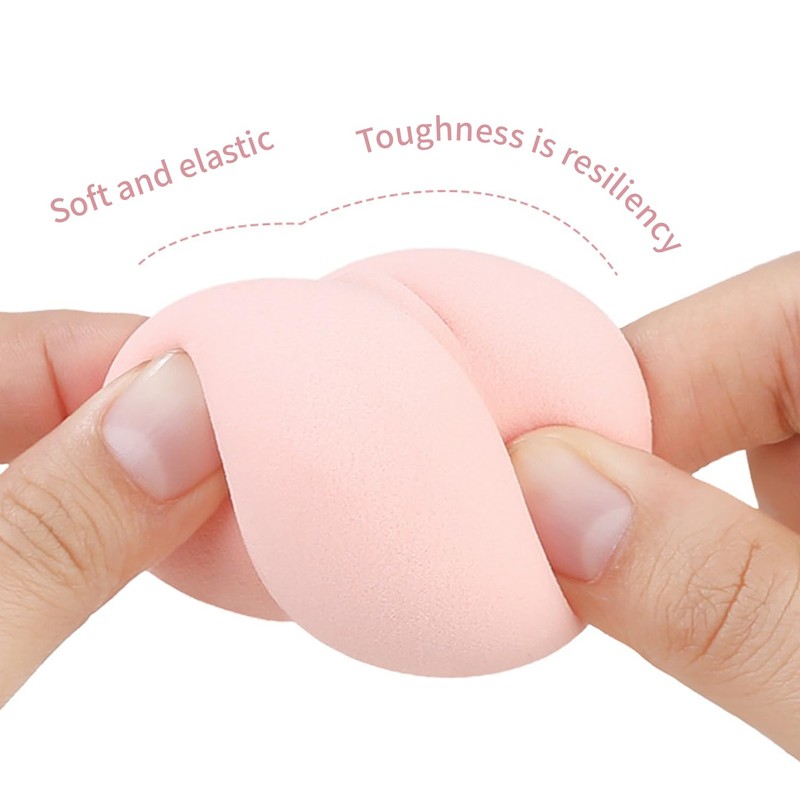 8 Pcs Makeup Sponge Set 3 Shapes Beauty Blender Kit