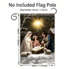 Saoplasa Christmas Garden Flag Nativity Scene Holy Family Manger 12x18