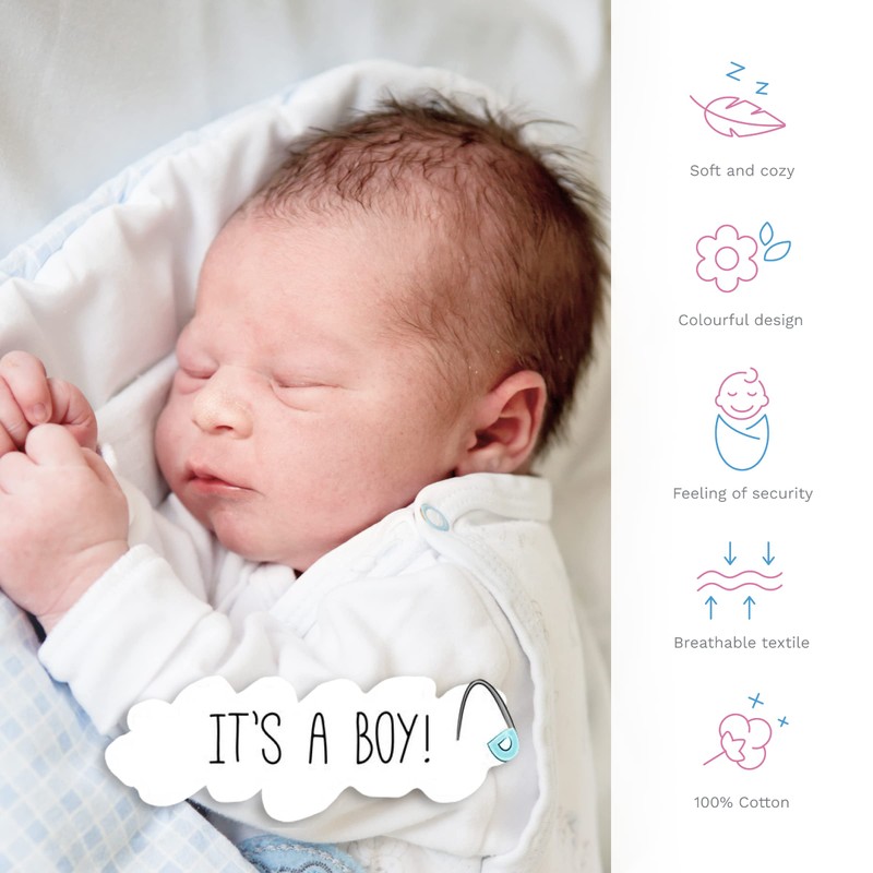Baby Swaddling Blanket 0-3 Months Design 29