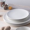 Noritake Colorscapes White-on-White Swirl 16-Piece Coupe Dinnerware Set, Service for