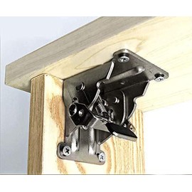 Folding Brackets, Lock Extension Support for Table Bed Leg, Bronze Steel Foldable Hinge Hardware with Screws (0-90 Degrees, 4 PCS Black) - Color: 12 PCS