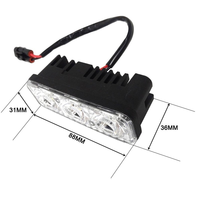 zmart LED Daytime Running Light Waterproof Car High Power Lens