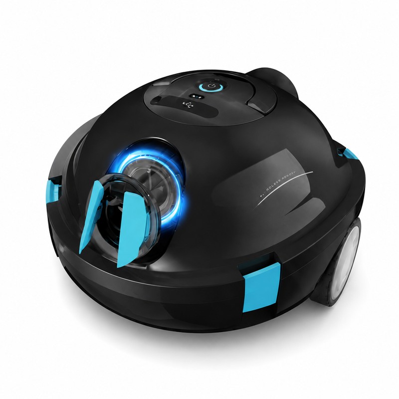 Cordless Robotic Pool Cleaner for Home Pools – 90-Minute Self-Parking