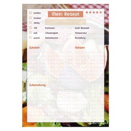 PRICARO French Salad A5 Recipe Pad (Pack of 3)