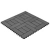 vidaXL WPC Decking Tiles, Gray, 11 pcs, 11.8"x11.8", Water-Resistant &