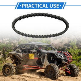 VekAuto 3B4-17641-00-00 Drive Belt Compatible for Yamaha Grizzly 700 2007-2023, Wear-Resistant Rubber Fiber Black Powersports V-Belt