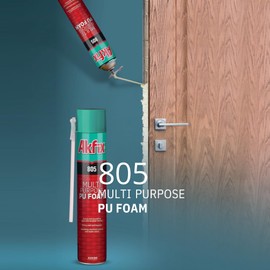 Akfix Akfix 805 Gap Filler Expanding Foam Sealant (12x25.3 Oz)- Gaps and Cracks Spray Foam Insulation Can, Waterproof Sealant with Straw, Polyurethane Expanding Foam for Window and Door | 25.3 Oz. 12 Pack