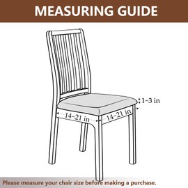 Gollense Waterproof Dining Chair Seat Covers Set of 4, PU Leather Square Seat Covers for Dining Room Chairs, Removable Kitchen Dining Seat Slipcovers, Upholstered Chair Seat Cushion Cover (Orange)