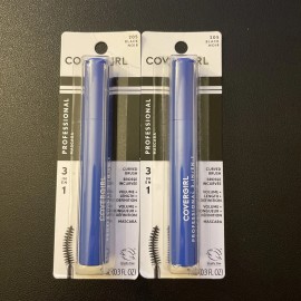 COVERGIRL 2x CoverGirl Professional 3-In-1 Curved Brush Mascara #205- Black
