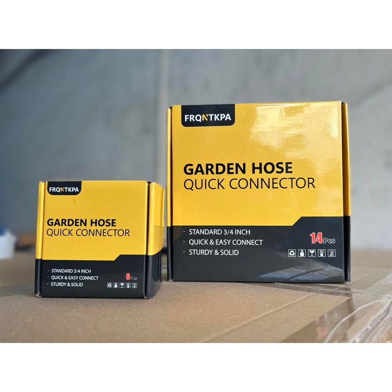 FRQNTKPA Garden Hose Quick Connector, No-Leak 3/4 Inch GHT Thread