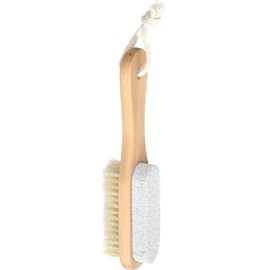 Wooden brush for foot care, 1-sided pumice stone, 1-sided brush, natural Tendance