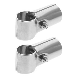 Laroal 2pcs T-Shaped Pipe Clamp Connector 25mm Stainless Steel Two-Way Pipe Joint 69.5x27.5mm for Clothes Racks Fencing Support Rails and DIY Pipe Projects