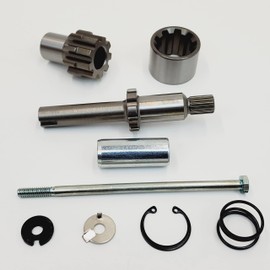 9-Tooth Starter Drive Jackshaft Assembly for 1989-1993 Harley Big Twin Evolution – Includes Pinion Gear, Coupling, Jackshaft Extension, Output Shaft Coupling, Spring, Bolt w/Lock Plate, Retaining Clip