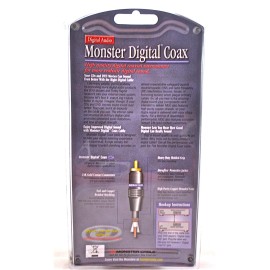 Monster Cable 🎁 Monster Cable Digital Coax Interlink 2m/6.6ft Coaxial Audio INTERCONNECT 🎁