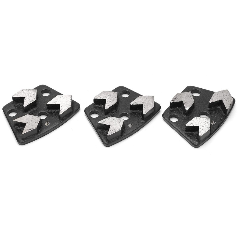 3 x Diamond Grinding Shoes, 16# Black Trapezoidal Diamond Grinder