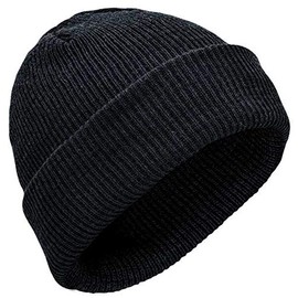 Elbe Merino Knitted Beanie, black
