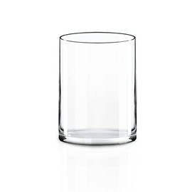 CYS EXCEL Cylinder Clear Glass Vase (H:8" D:6") | Multiple Size Choices Glass Flower Vase Centerpieces | Hurricane Floating Candle Holder Vase
