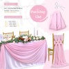 Pink Chiffon Table Runner Overlay 10 Pieces 27 x120 Inches