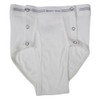 BENEFIT WEAR Men's Briefs with Side Snap Closure (M) White