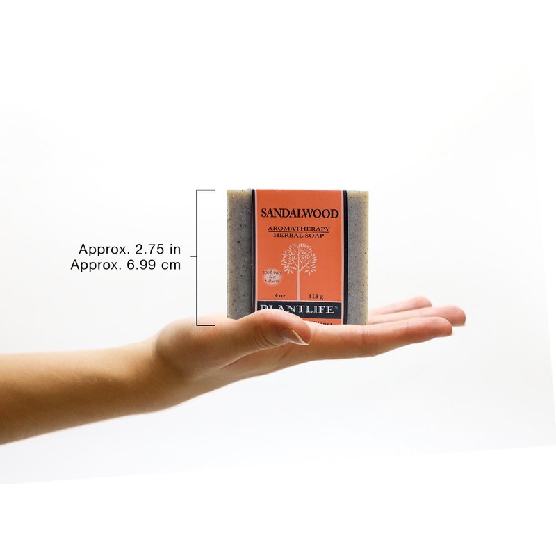 Plantlife Sandalwood Bar Soap - Moisturizing and Soothing Soap for