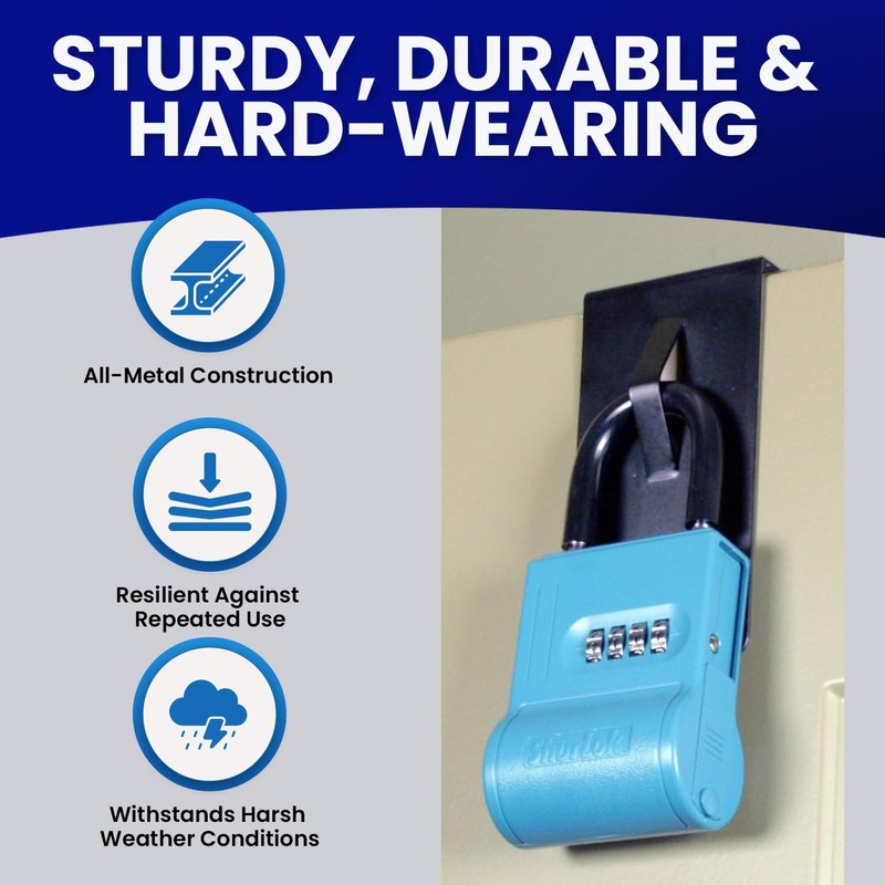 ShurLok SL-180 Lockbox Over The Door, Black Medium