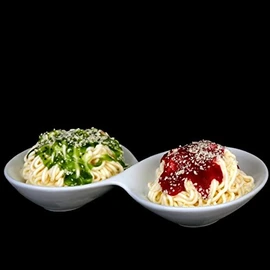 Holst Porzellan MP 128 Duo Bowl 27 cm Two in One White 26.5 x 16.3 x 4 cm
