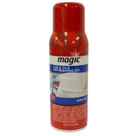 Magic Tub and Tile Refinishing Kit - Spray on Aerosol - Refinish Sinks Tile Porcelain Acrylic Fiberglass and Ceramic Surfaces, Bright White, 12 Ounce (Pack of 2)