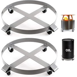 Drum Dolly 55 Gallon Trash Can Heavy Duty 1000 Pound Barrel With Swivel Casters Wheel Steel Frame Non Tipping Hand Truck Capacity