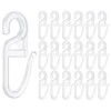 Curtain hooks, pack of 100 transparent folding hooks, universal clip-on