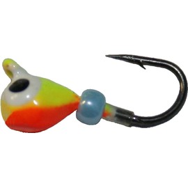 K & E SKP-14-108 Pelkie Tungsten Jig, Size 14, Orange/Chartreuse