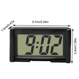 Hochtemperaturbeständige Autouhr mit LCD Bildschirm,Stoßfeste Autouhr,Fahrzeug Elektronische Digitaluhr,Mini Auto Uhr,Armaturenbrettuhr,Temperaturbereich: -30℃ Bis +70℃ Tokaneit