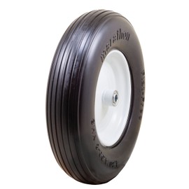 Marathon 4.80/4.00-8" Flat Free Tire on Wheel, 3" Hub, 5/8" Bearings, Ribbed Tread