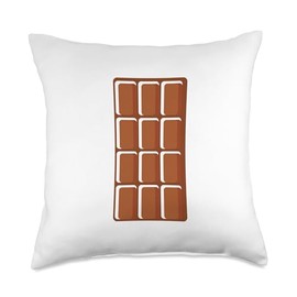 Funny Chocolate Bar Drawing for Men Women Children Throw Pillow