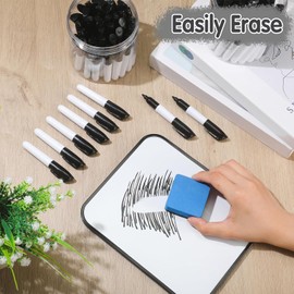 Ctosree 120 Pcs Mini Dry Erase Markers for Nurses Badge Erasable Whiteboard Markers with Cap Clips Back to School Low Odor Dry Erase Pens for Office Classroom Supplies