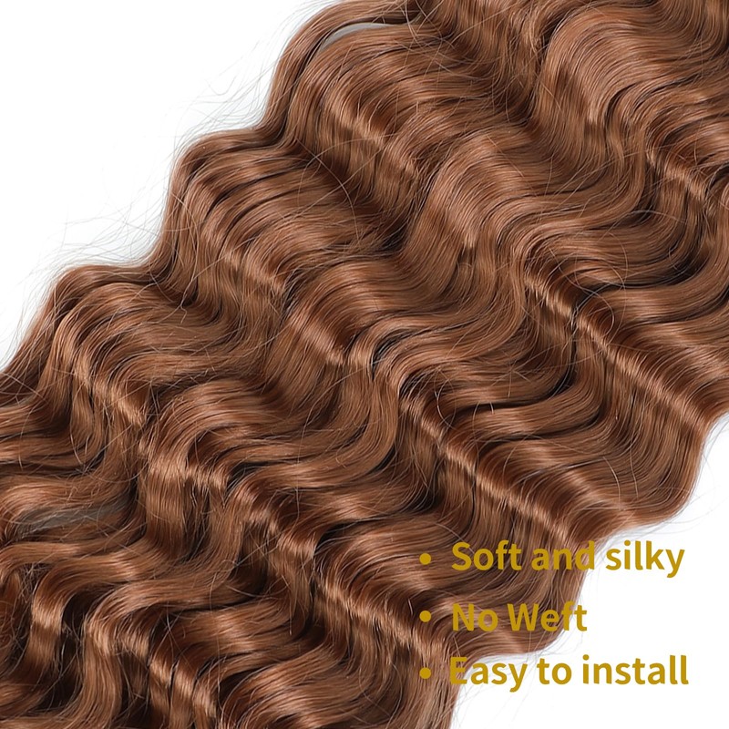 LPARMJIT Deep Wave Bulk Hair for Braiding, 18 Inches, 2