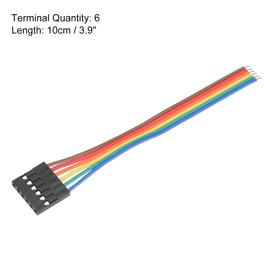 uxcell Breadboard Jumper Wires 6-Pin 10cm Female to Tined Tip Cable for Arduino