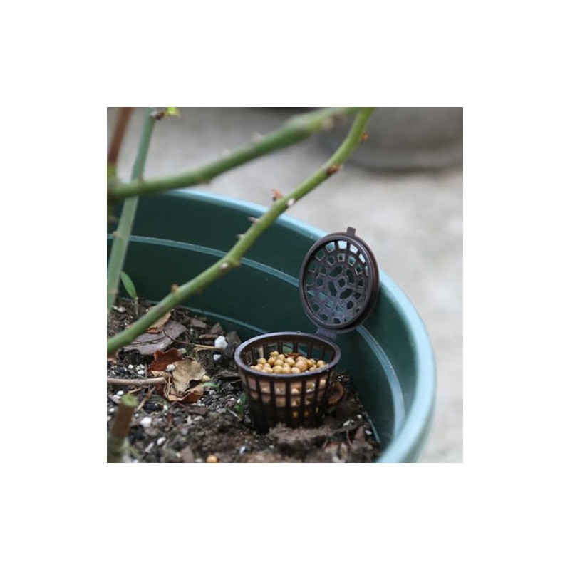 Kit Cajas Plástico Tapa Bonsáis Contenedor Abono Plantas Macetas Accesorio