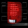 Pair of Chrome Housing Red Lens Full LED Tail Lights