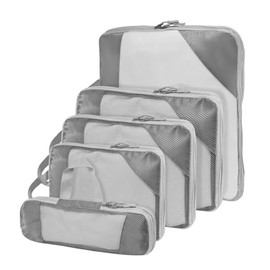 Organizadores para Maletas, 5 Set Compresión Cubos Organizadores de Embalaje de Viaje, Bolsas de Almacenaje de Equipaje, Bolsas Organizadoras de Ropa,
