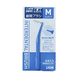 Lion DENT.EX Interdental Brush, 4 Pack, Medium (Blue)