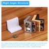 uxcell 4 Pcs 90 Degree Plastic Corner Braces, 43x50x33mm Shelf
