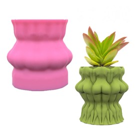 Flower Pot Mould for Cement Silicon DIY Concrete Plant Vase Moulds Handmade Home Decoration Tool Pen Holder Resin Epoxy Silicone Mold (G100)