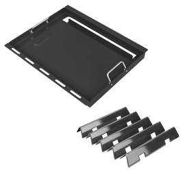 6787 Full Size Griddle with 15.3 Flavorizer Bars for Weber Spirit I & II 300 Series, Flat Top Grill Insert Replacement for Weber GS4 Spirit 2 Grill Parts E310 S310 E320 S320