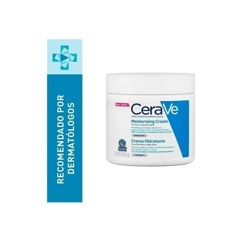 Cerave Crema Hidratante Rostro Cuerpo Piel Seca 454g