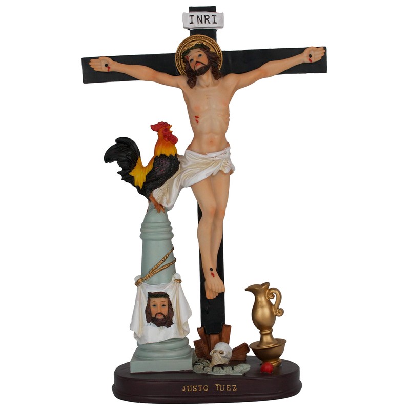 Cannan Justo Juez 12" Jesus En La Cruz Resin Religious