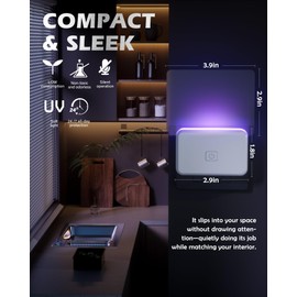 LFSYS 2 Pcs Fruit Fly Traps for Indoors (2 Device+10 Refills) Plug in UV Light Fly Trap for Gnats, Fruit Flies, Flying Insects Sleek Design Indoor Safe