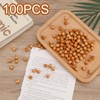 100pcs Wooden Push Pins, Dark Brown Push Pins Round Head