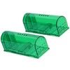 2Pcs Waterproof Mouse Trap Cage Automatic Plastic Mouse Catcher for